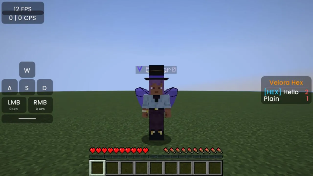 Cosmetics on a player